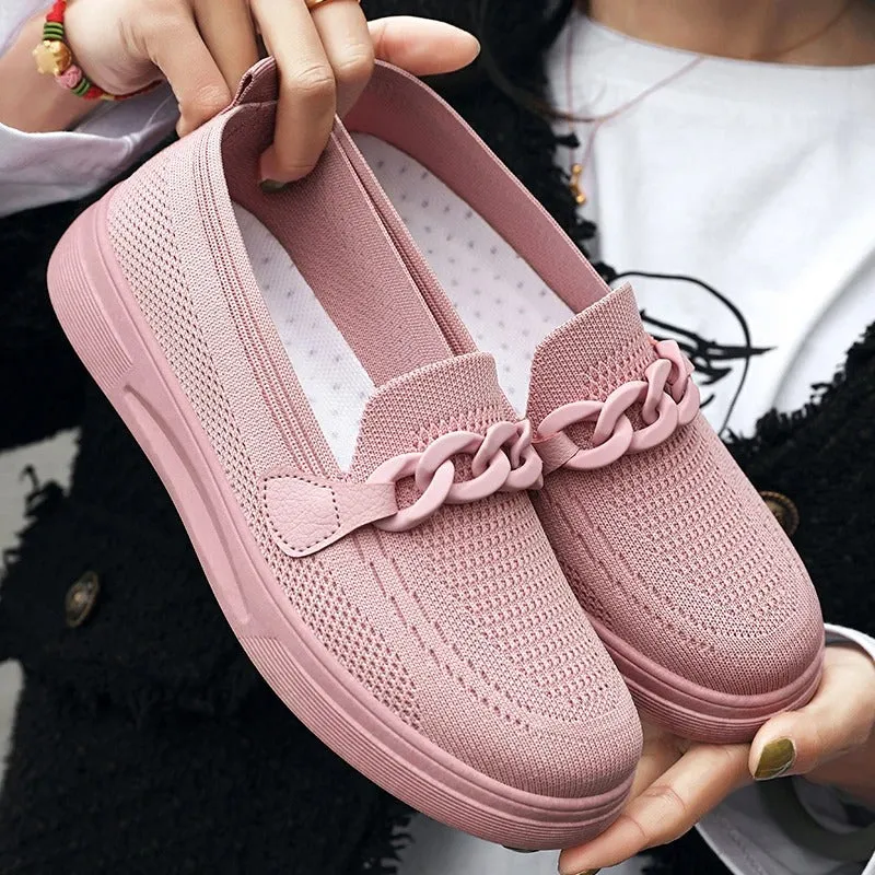 Meridian Glow - Elegant Flat Loafers For Women