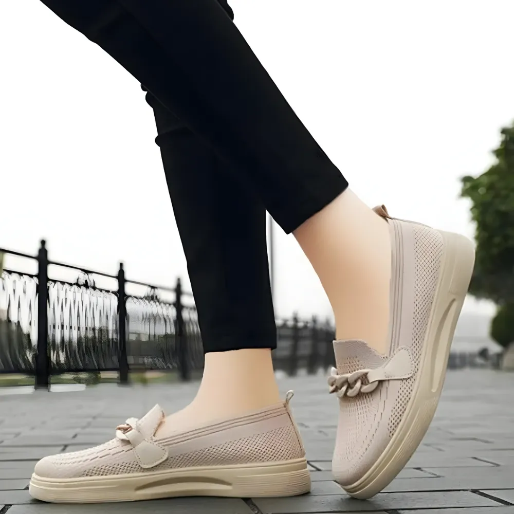 Meridian Glow - Elegant Flat Loafers For Women