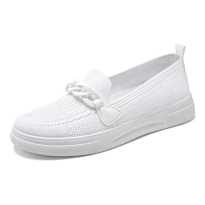 Meridian Glow - Elegant Flat Loafers For Women