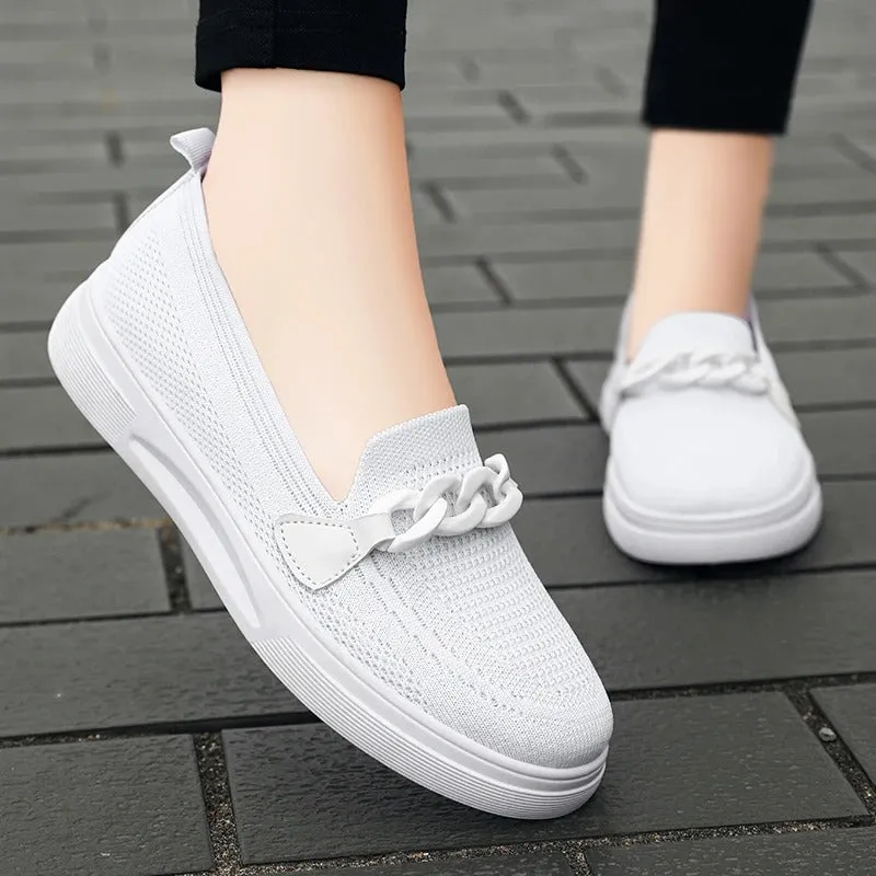 Meridian Glow - Elegant Flat Loafers For Women
