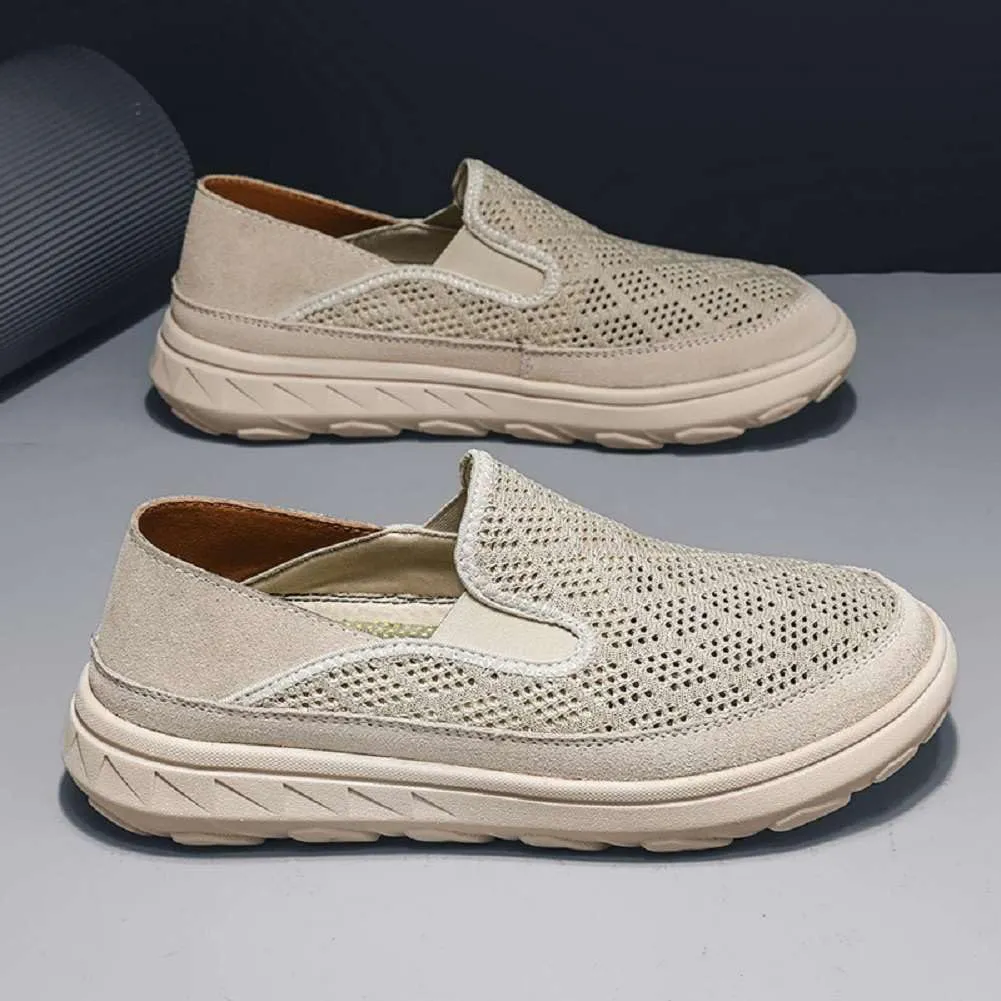 mitvr Men's Breathable Loafers Knit Lightweight Driving Shoes Slip-on Casual Walking Shoes for Men