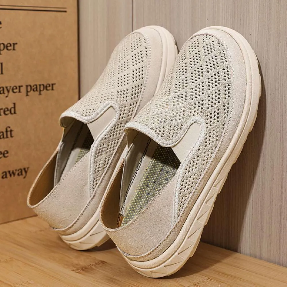 mitvr Men's Breathable Loafers Knit Lightweight Driving Shoes Slip-on Casual Walking Shoes for Men