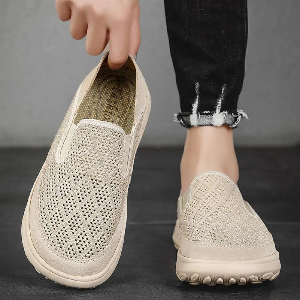 mitvr Men's Breathable Loafers Knit Lightweight Driving Shoes Slip-on Casual Walking Shoes for Men