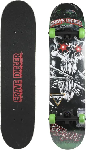 Monster Jam 31 inch Skateboard, 7-ply Maple Desk Skate Board for Cruising, Carving, Tricks and Downhill