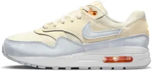 NIKE Air Max 1 Big Kids' Shoes (DZ3307-102, Pale Ivory/Melon Tint/White/Football Grey) Size 7