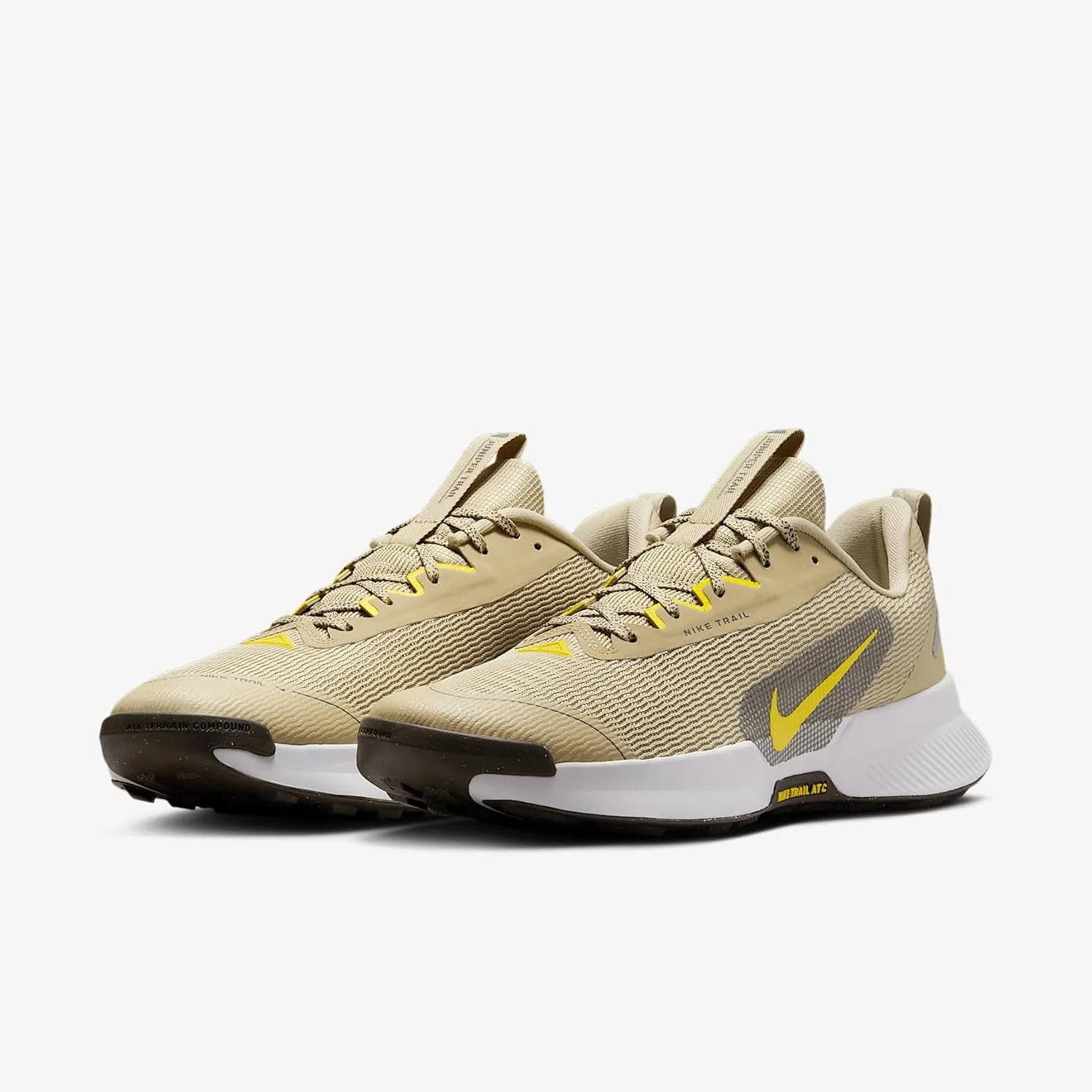 Nike Juniper Trail 3 Men's Running Shoes (FQ0904-201, Desert Khaki/Medium Ash/White/Lightning)