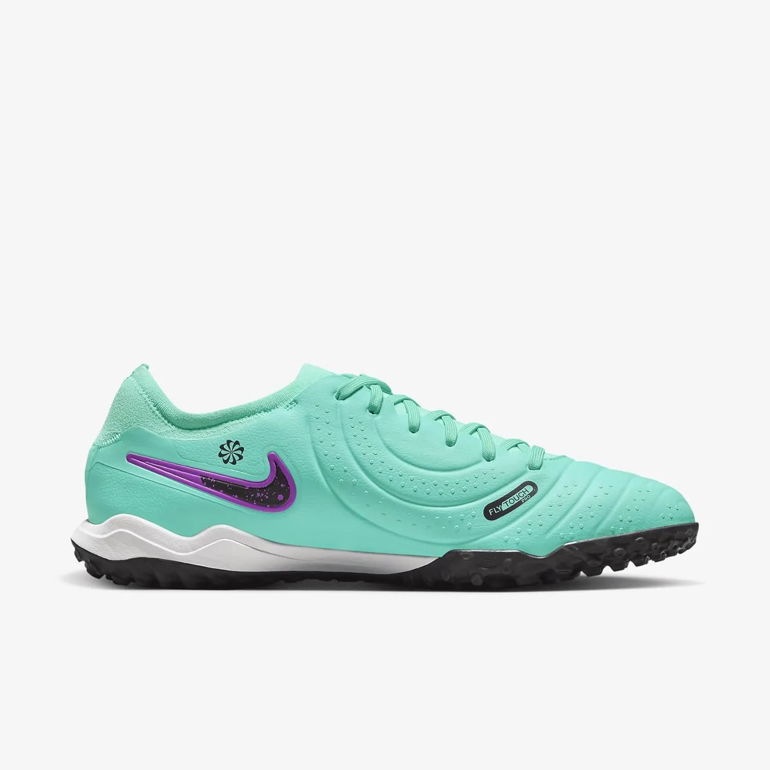 Nike Tiempo Legend 10 Pro Turf Low-Top Soccer Shoes (DV4336-300, Hyper Turquoise/Fuchsia Dream/Black)