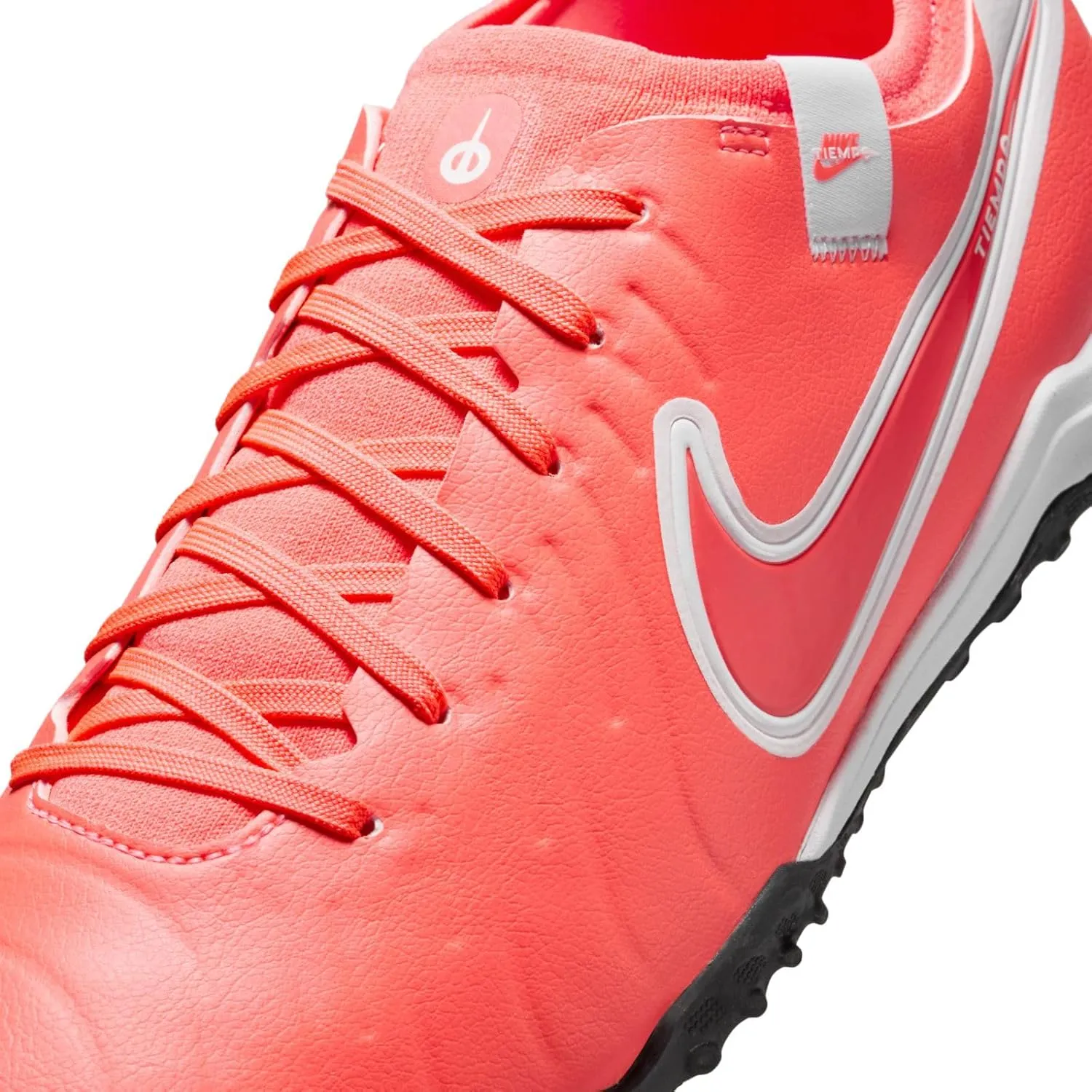 Nike Tiempo Legend 10 Pro Turf Low-Top Soccer Shoes (DV4336-800, Hot Lava/White)