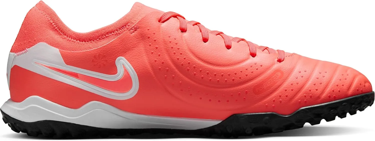 Nike Tiempo Legend 10 Pro Turf Low-Top Soccer Shoes (DV4336-800, Hot Lava/White)