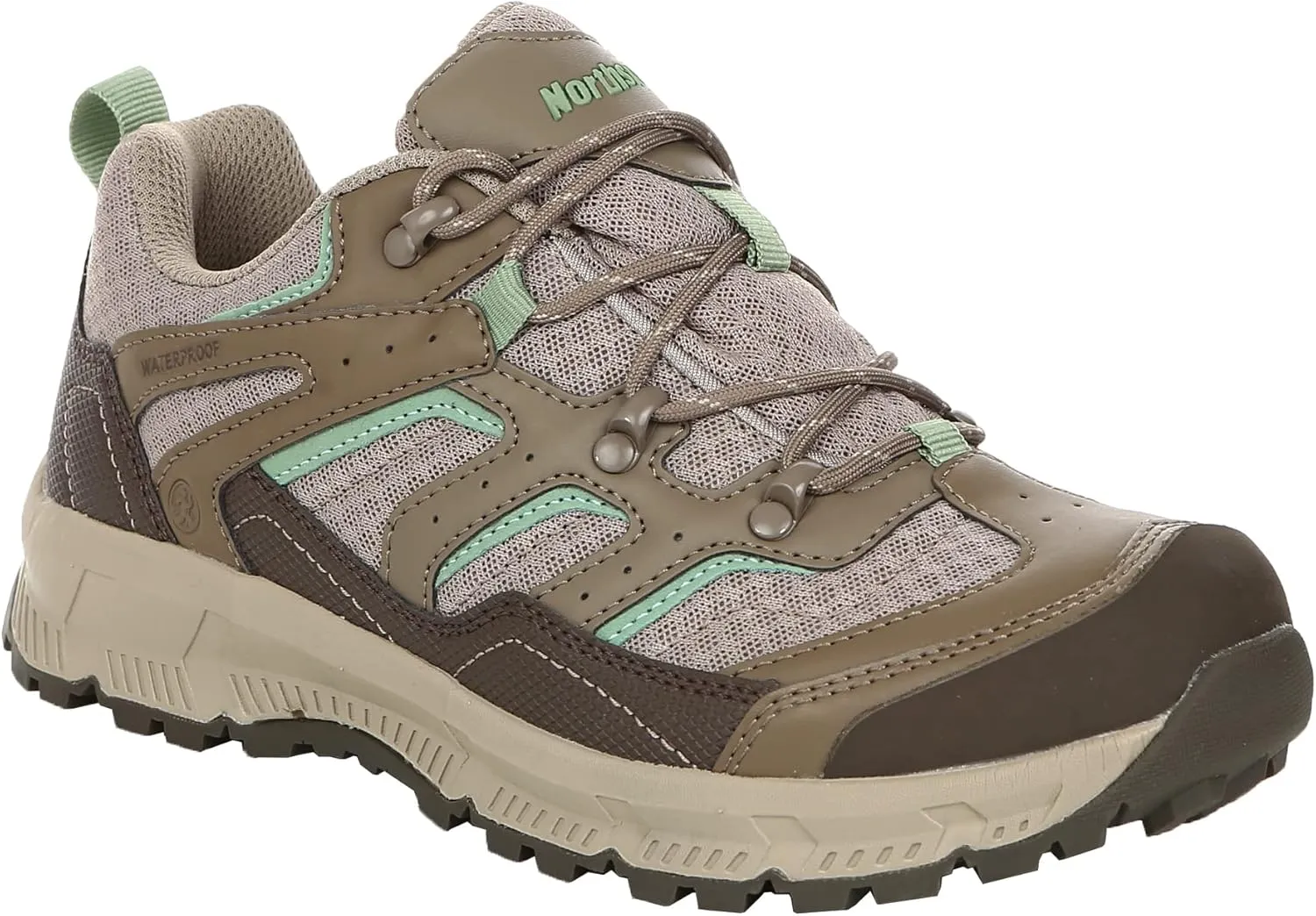 Northside Womens Croswell Hiking Shoes - Waterproof Durable Performance Rubber Traction Shock Absorption Outsole - Speed Lacing System Lightweight Molded EVA Midsole
