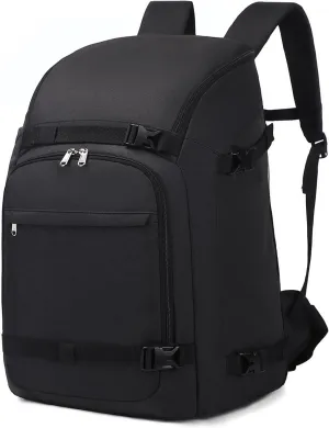 Octsky Ski Boot Bag, 50L Ski Boot Travel Backpack Snowboard Boot Bag for Ski Helmet, Goggles, Gloves, Skis, Snowboard & Accessories, Black