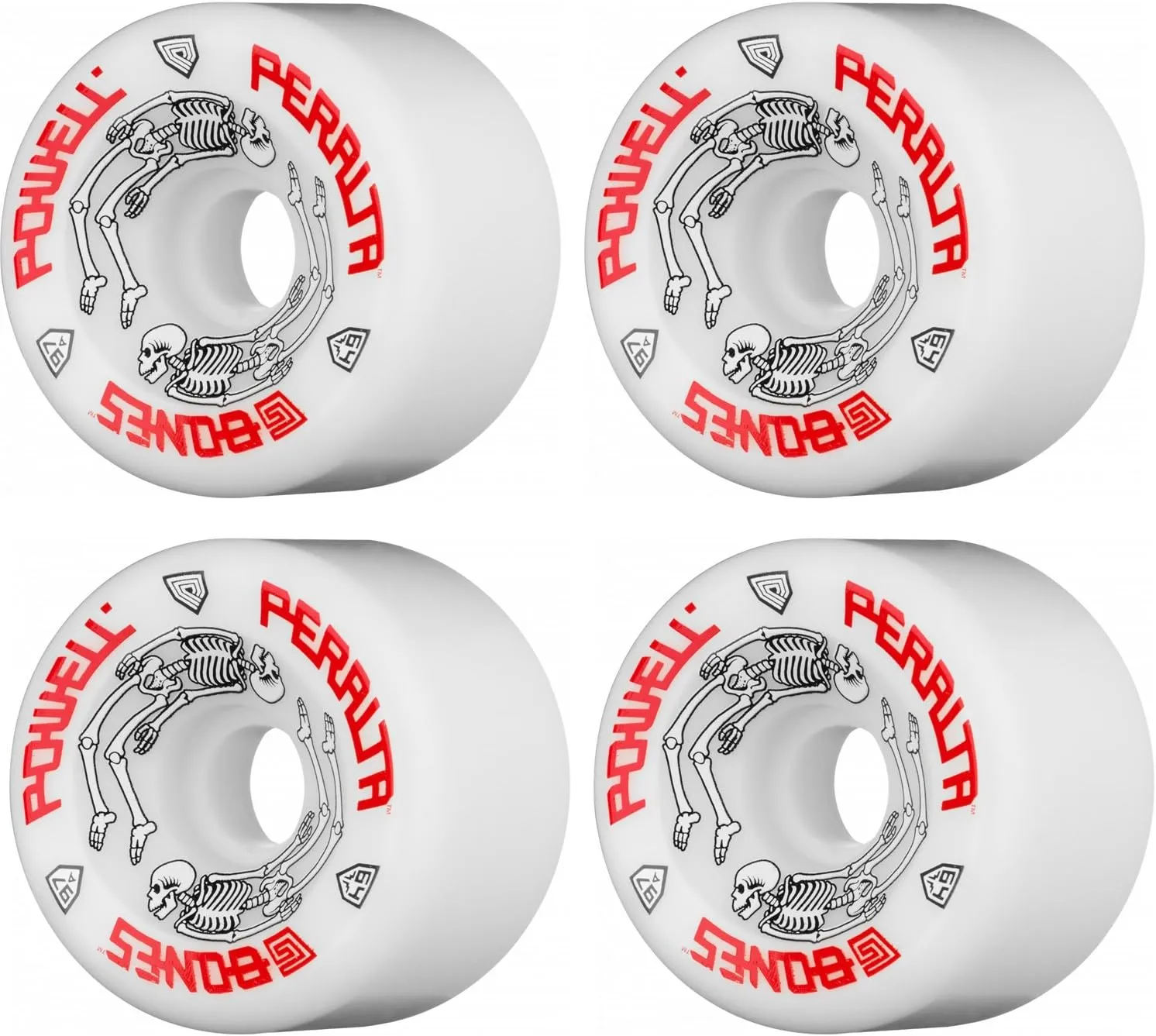 Old School Skateboard Pack with Independent 169 Trucks, Powell G-Bones Wheels, Bones Reds Bearings, Mounting Hardware, and Risers