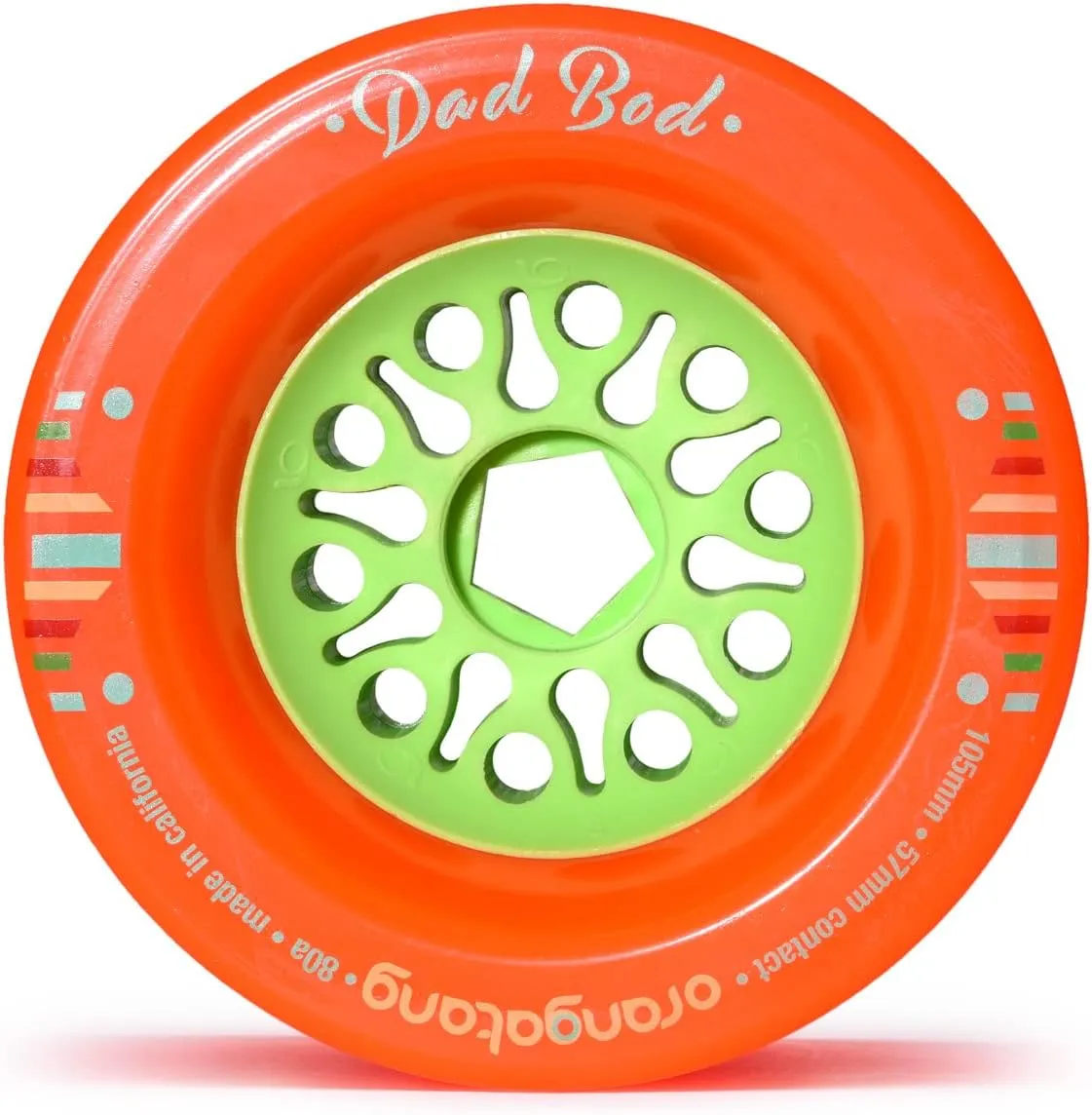 Orangatang Dad BOD 105 mm Longboard Wheels for Cruising, DIY Electric Skateboards, Eboards (Set of 4)