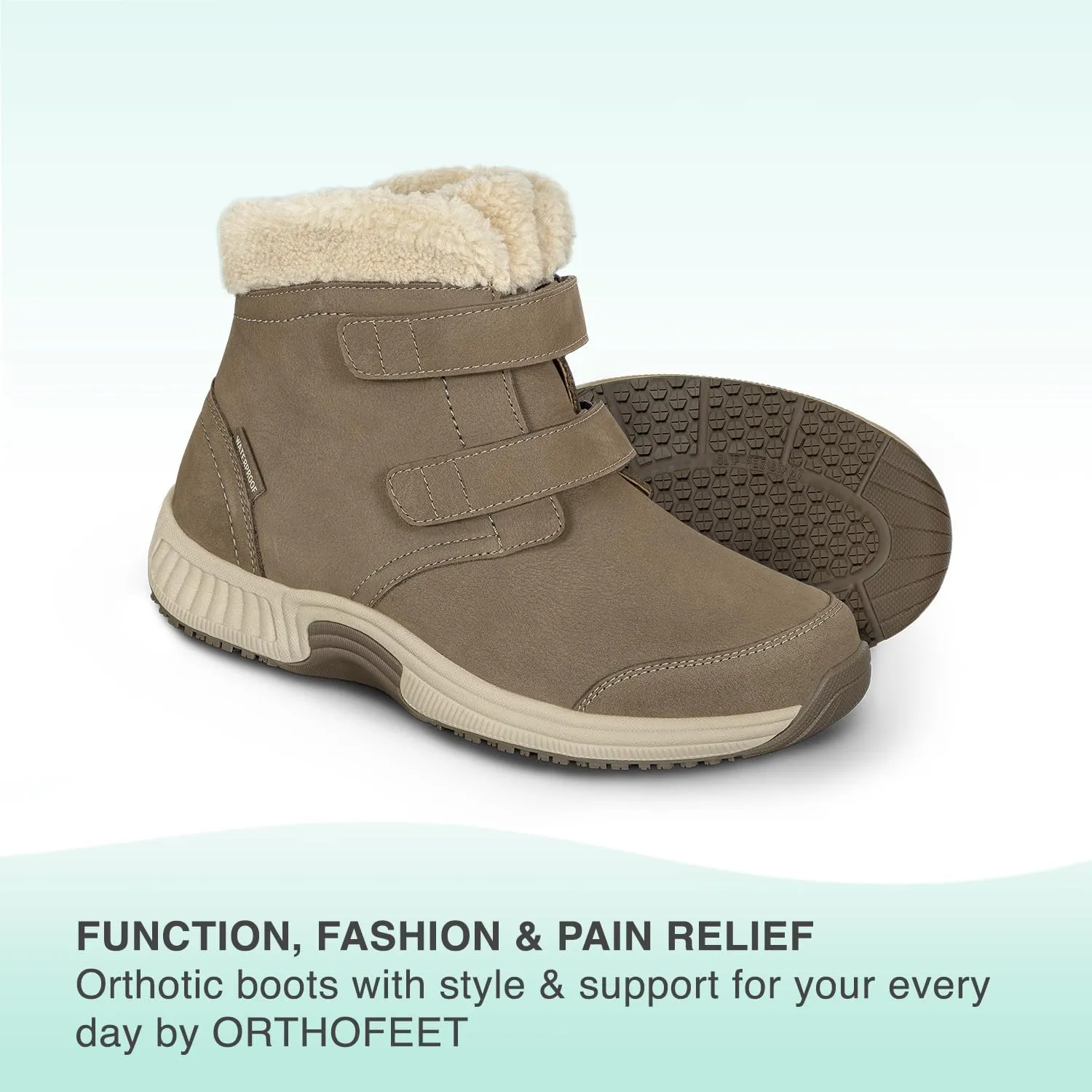 Orthofeet Women's Orthopedic Waterproof Winter Boot with Arch Support Florence