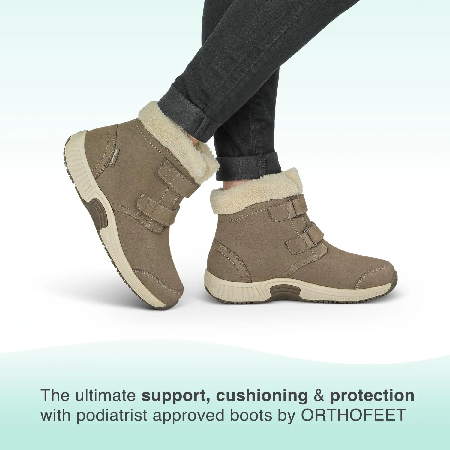 Orthofeet Women's Orthopedic Waterproof Winter Boot with Arch Support Florence