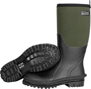 OutdoorMaster Hunting Boots for Men, Waterproof Rubber Neoprene Boots, Anti-slipped Insulated Outdoor Boots