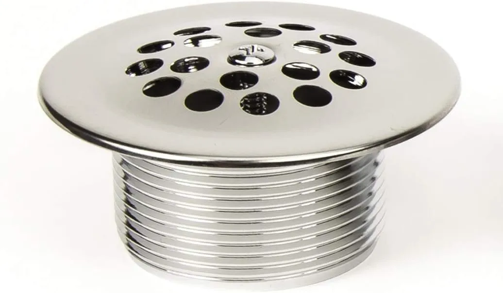 PF WaterWorks PF0972-CH Bathtub Drain Assembly (Drainshoe, Traditional Strainer & Trip Lever Waste & Overflow Face Plate), Chrome