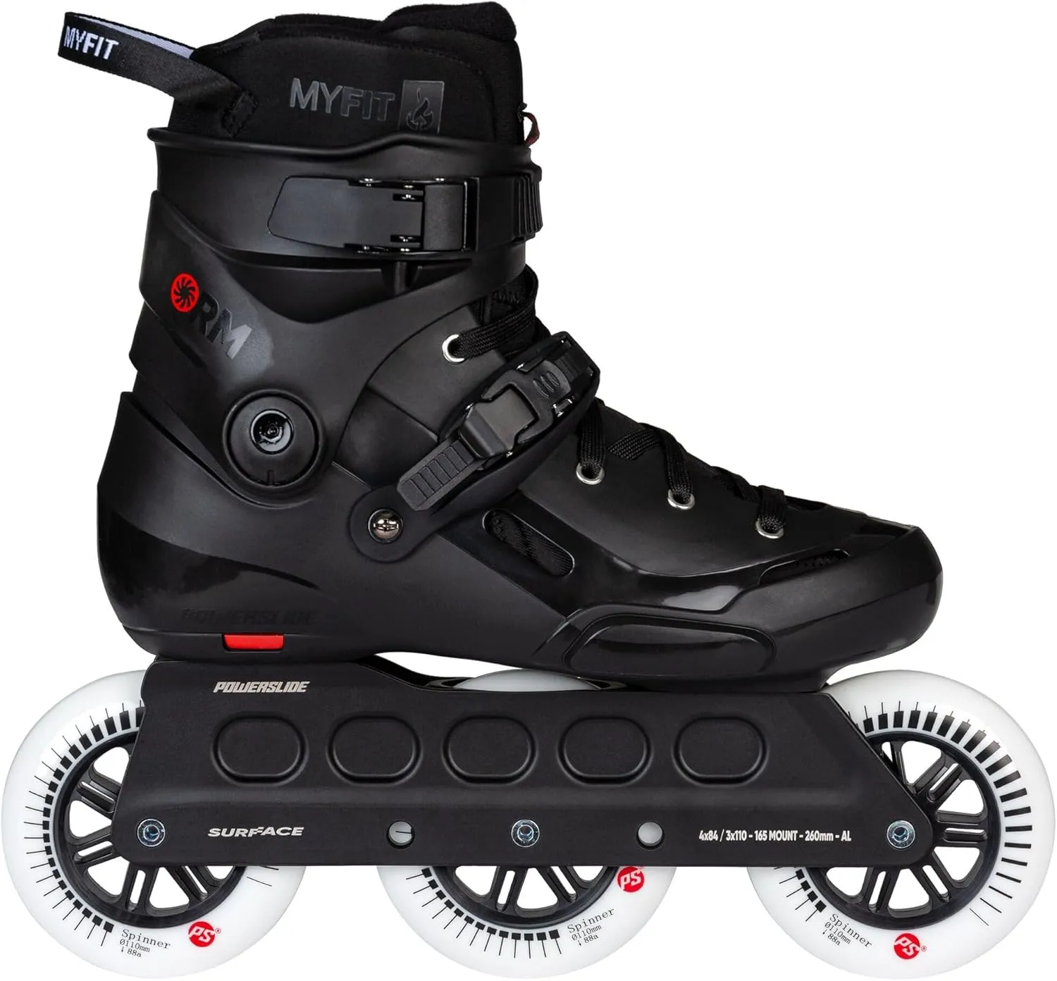 Powerslide PS Storm 110 Skates Black 7.0 - 7.5 (39-40)