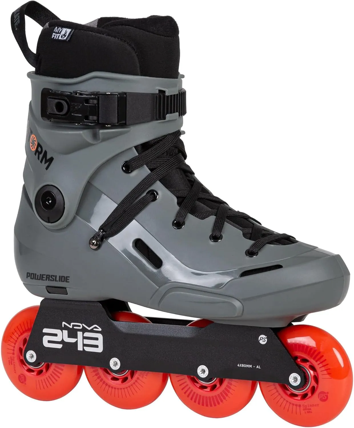 Powerslide Storm Meteor 80 Inline Skates Men Women - Urban Freeride Skates with Wide Fit, MYFIT Fat Boy Inner Shoe, 4 x 80 mm Spinner Wheels, ABEC 9 Ball Bearings