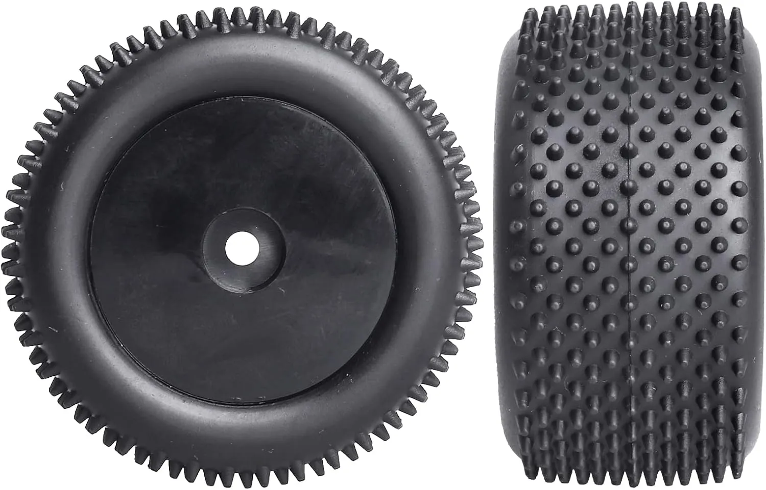 Preglued Tires and Wheels Front & Rear for Losi Mini-T 2.0 (Black Rims)