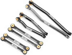 RCAWD Aluminum Front/Rear Suspension Links Bracket Rod for for CR18P Rock Van CR18P Trail Hunter CR18P Rock Van EVO CR18P EVO Harvest CR18P EVO Trail Hunter Parts(Black)