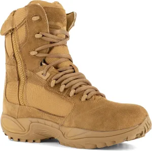 Reebok Work Men's Rb8995 Rapid Response Rb Safety Toe 8" Stealth Boot with Side Zipper Sage Green Military & Tactical