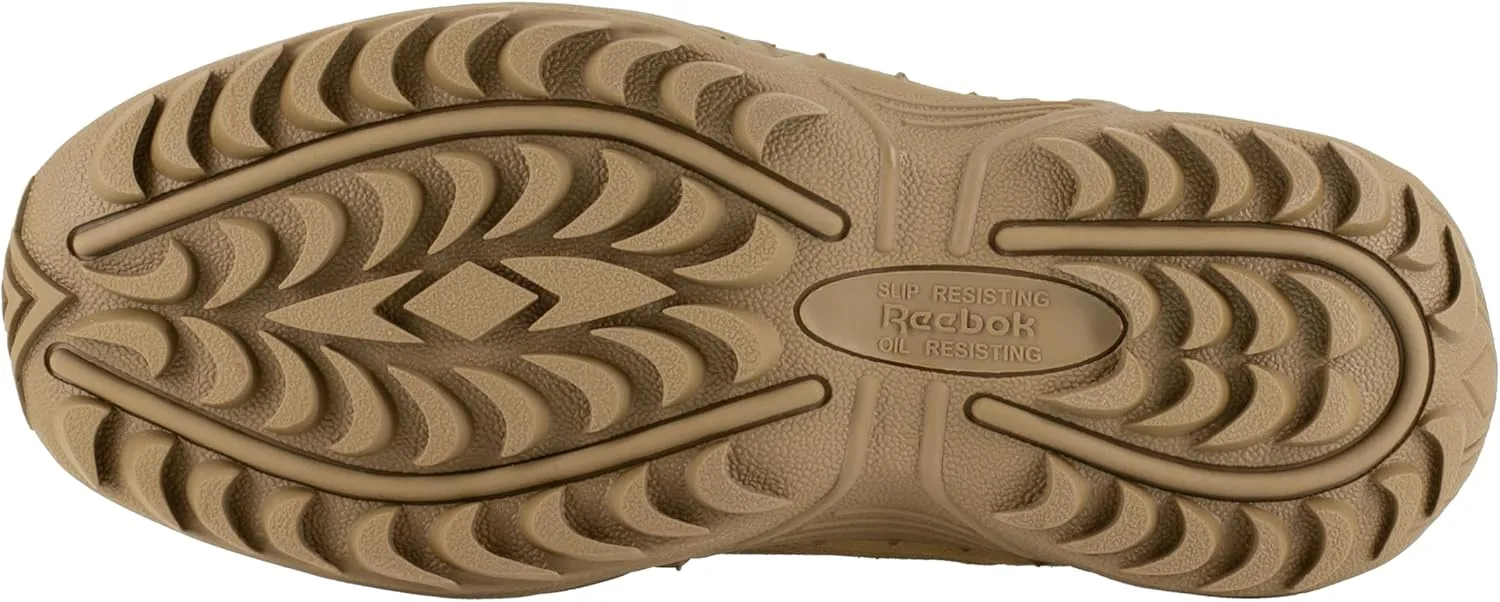 Reebok Work Men's Rb8995 Rapid Response Rb Safety Toe 8" Stealth Boot with Side Zipper Sage Green Military & Tactical