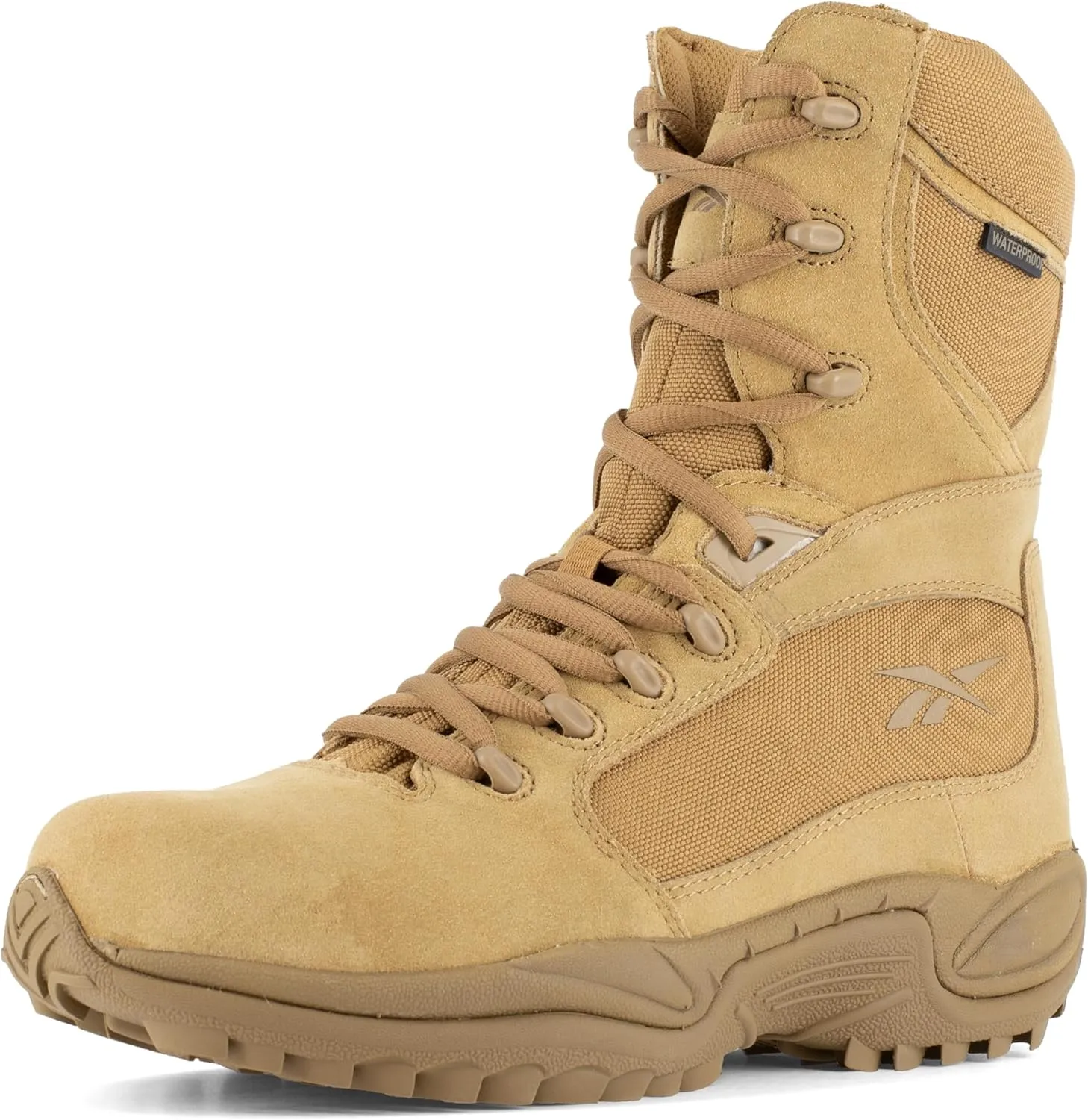 Reebok Work Men's Rb8995 Rapid Response Rb Safety Toe 8" Stealth Boot with Side Zipper Sage Green Military & Tactical