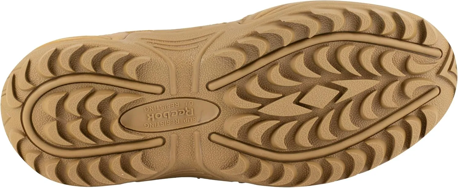 Reebok Work Men's Rb8995 Rapid Response Rb Safety Toe 8" Stealth Boot with Side Zipper Sage Green Military & Tactical