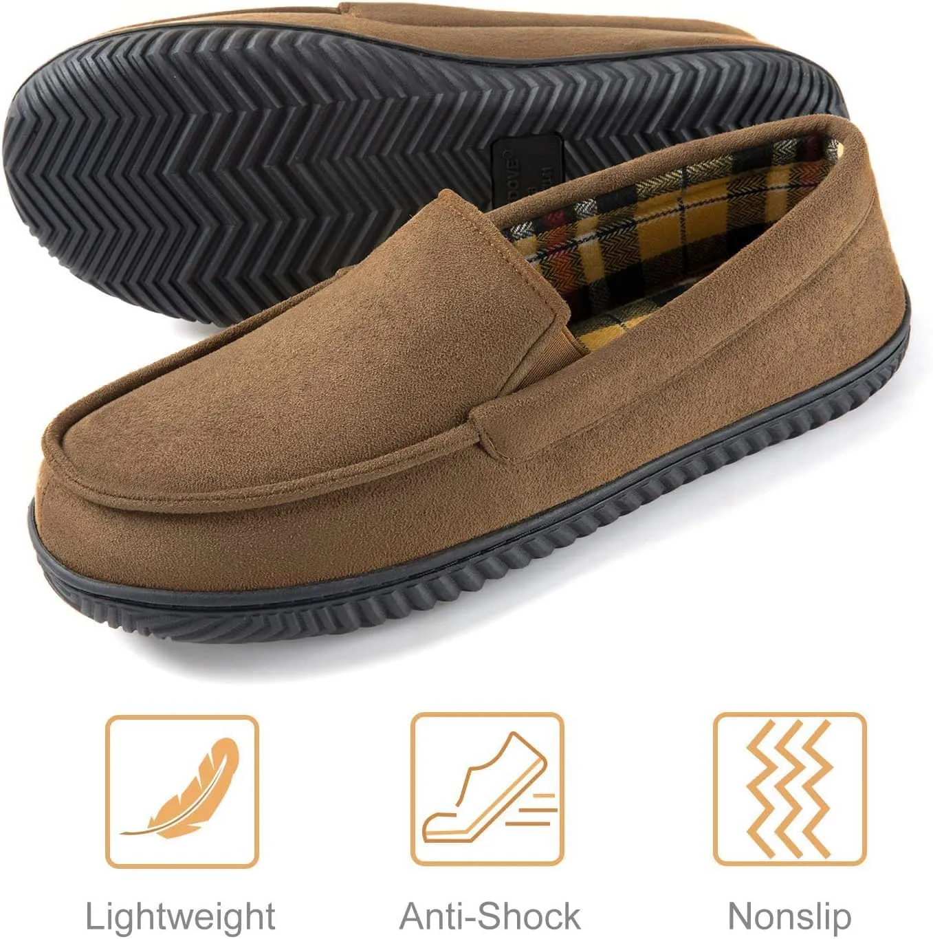RockDove Men's Alexander Flannel Lined Loafer Slipper