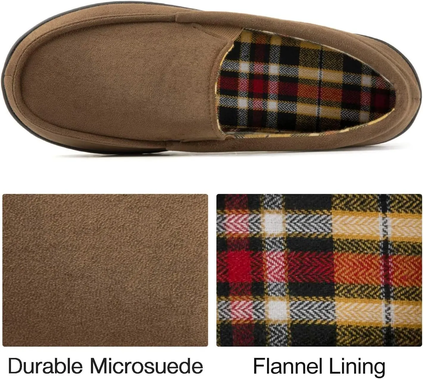 RockDove Men's Alexander Flannel Lined Loafer Slipper