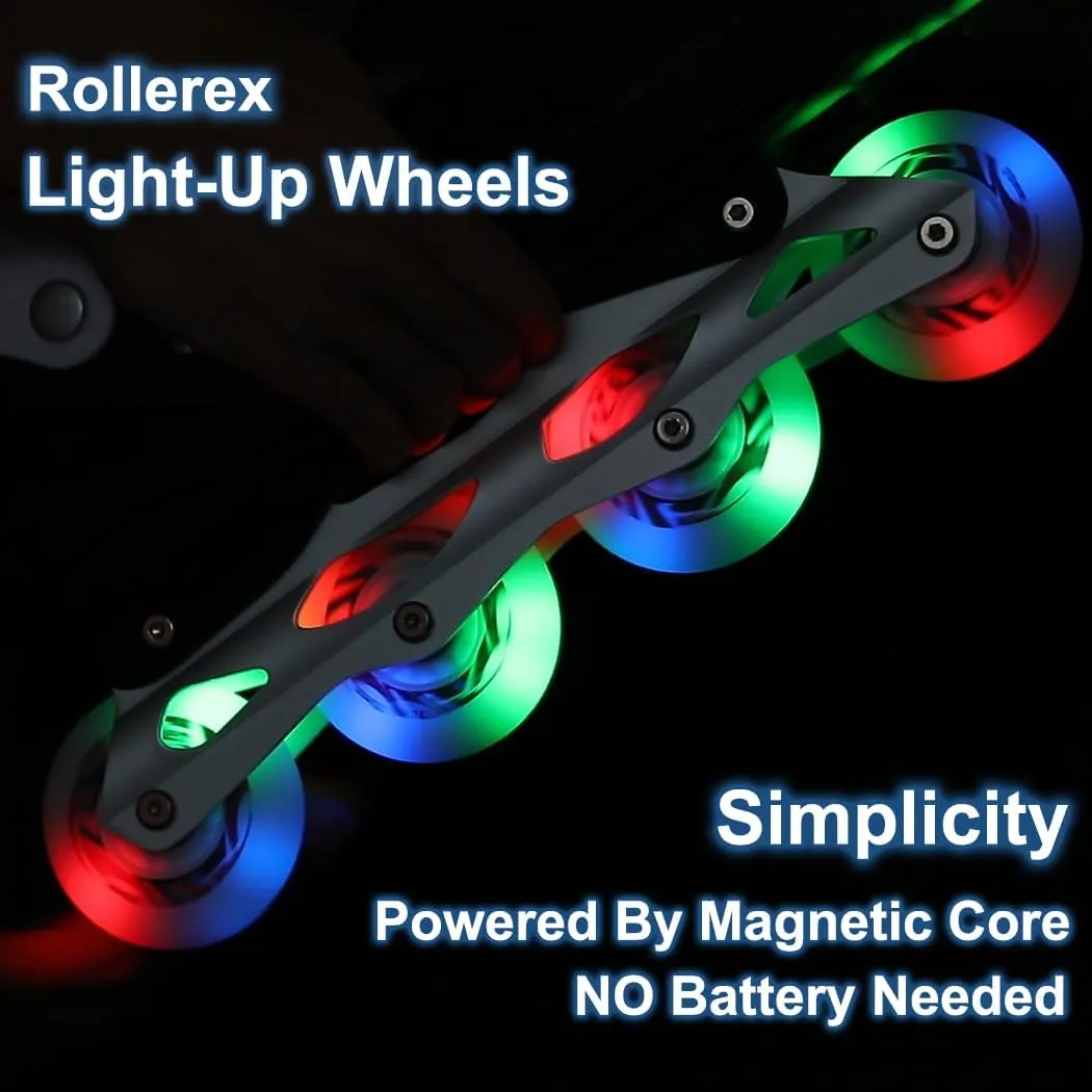Roller Blade Wheels 70mm Inline Skate Wheels with Bearings ABEC-9, Light Up Roller Blade Wheel Inline Skate Replacement Wheels 8 Pack