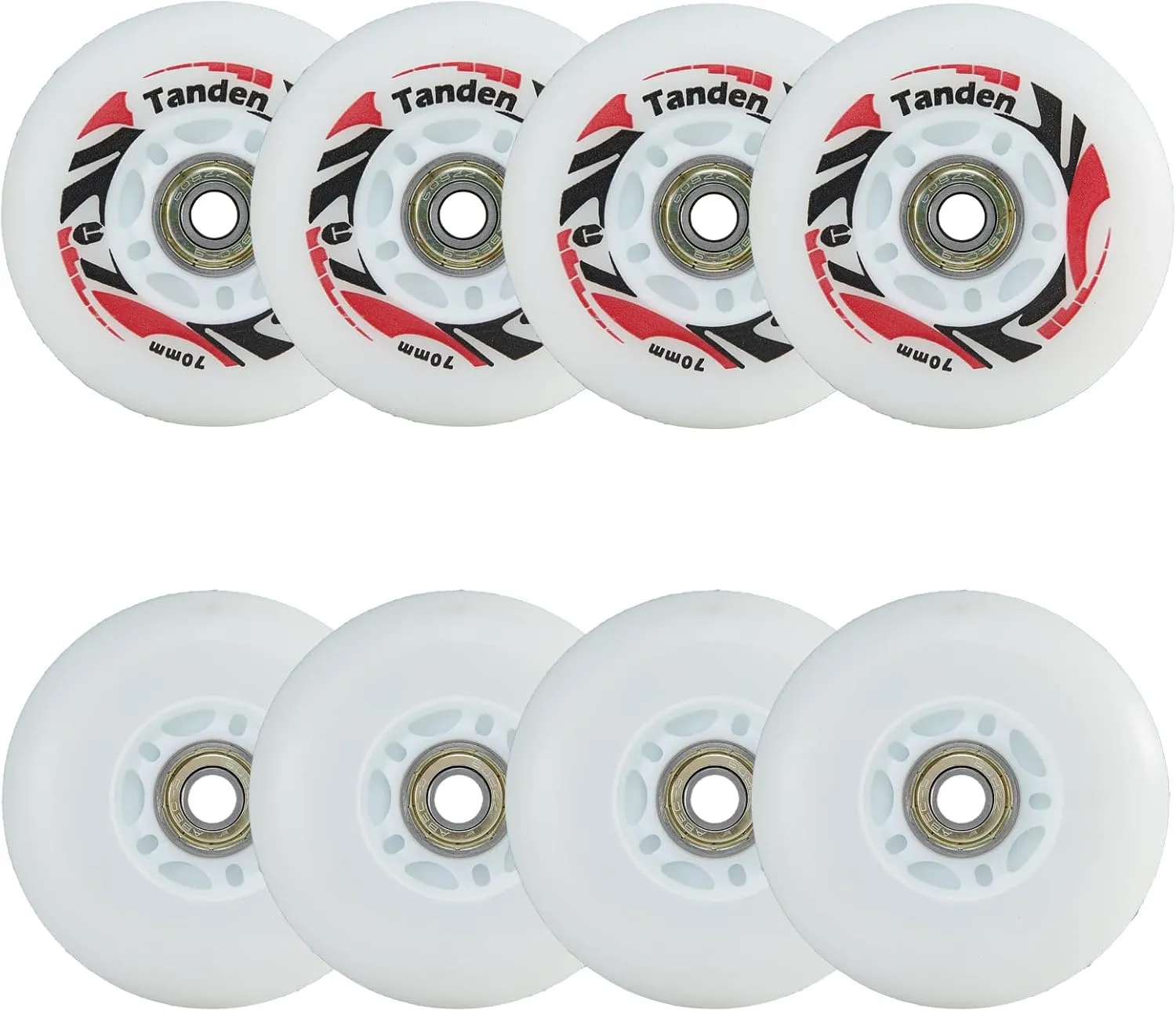Roller Blade Wheels 70mm Inline Skate Wheels with Bearings ABEC-9, Light Up Roller Blade Wheel Inline Skate Replacement Wheels 8 Pack