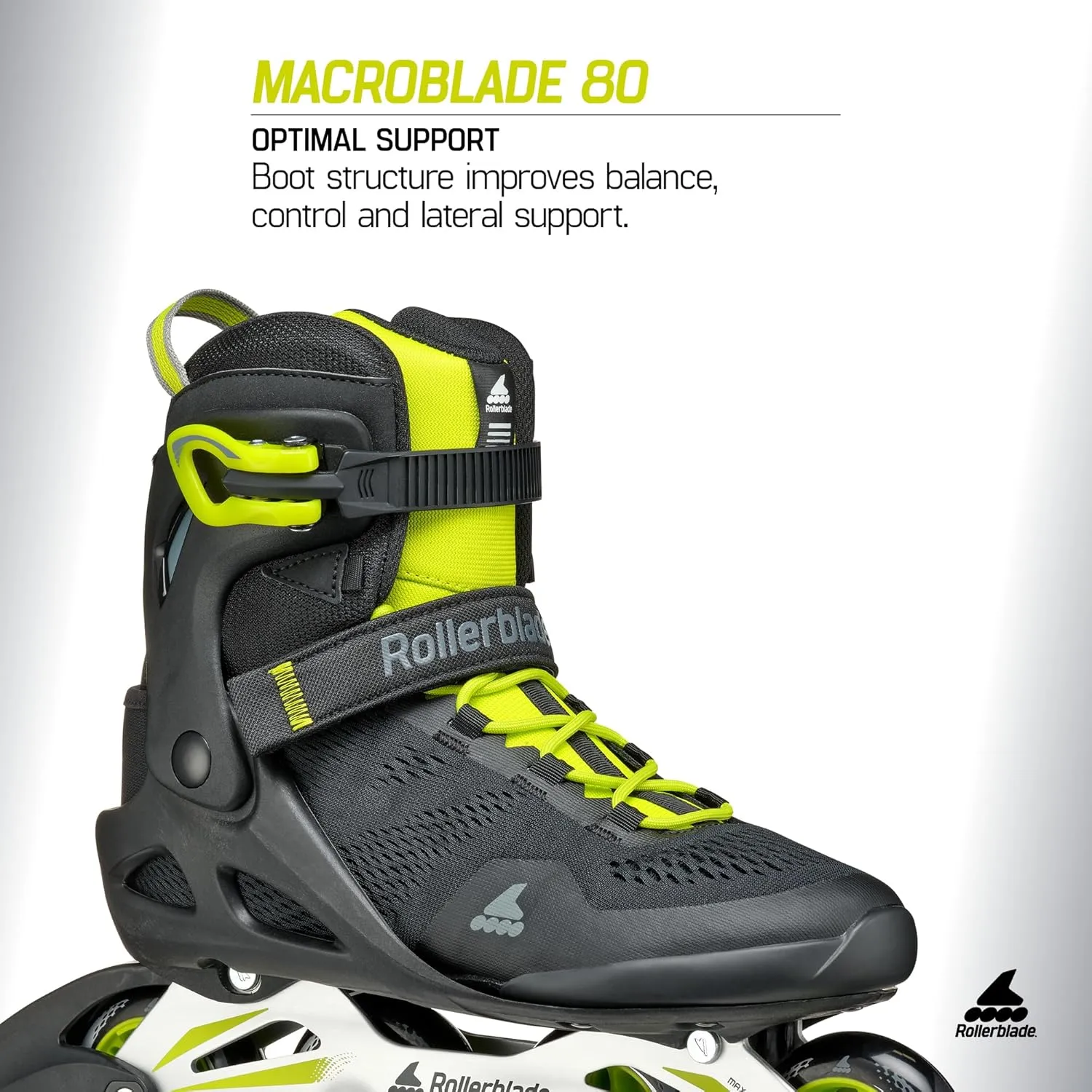Rollerblade Macroblade 80 Men's Adult Fitness Inline Skate, Performance Inline Skates