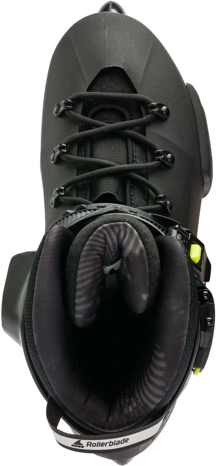 Rollerblade Twister XT Men's Adult Fitness Inline Skate, Black/Lime, Urban Performance Inline Skates