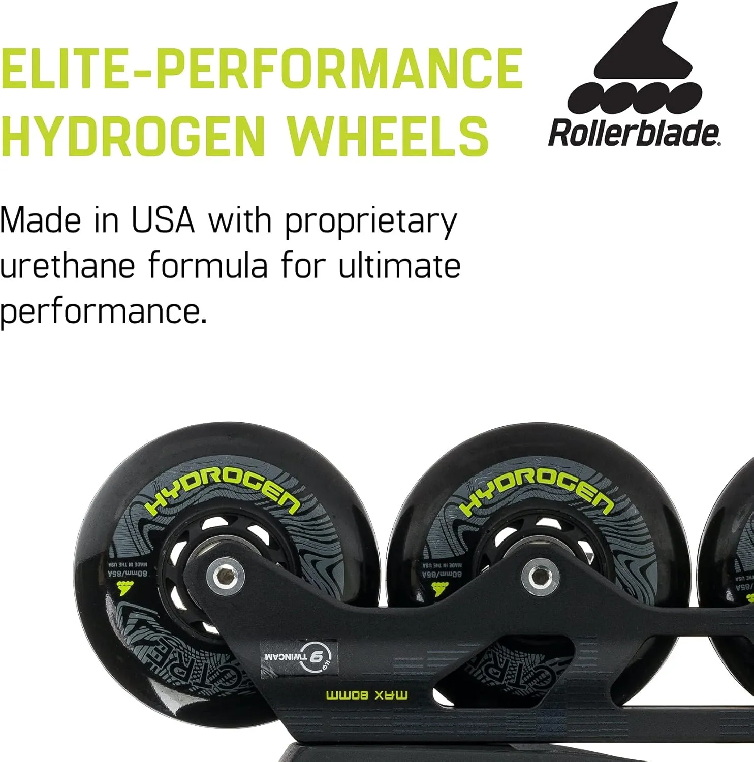 Rollerblade Twister XT Men's Adult Fitness Inline Skate, Black/Lime, Urban Performance Inline Skates