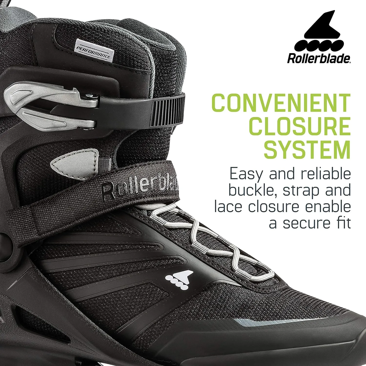 Rollerblade Zetrablade Men's Adult Fitness Inline Skate, Black and Silver