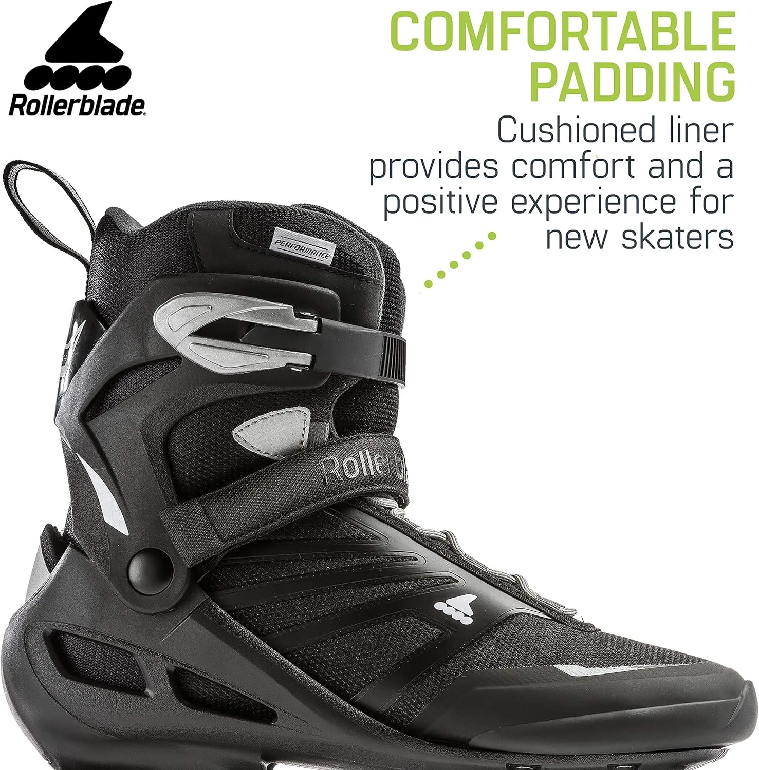 Rollerblade Zetrablade Men's Adult Fitness Inline Skate, Black and Silver