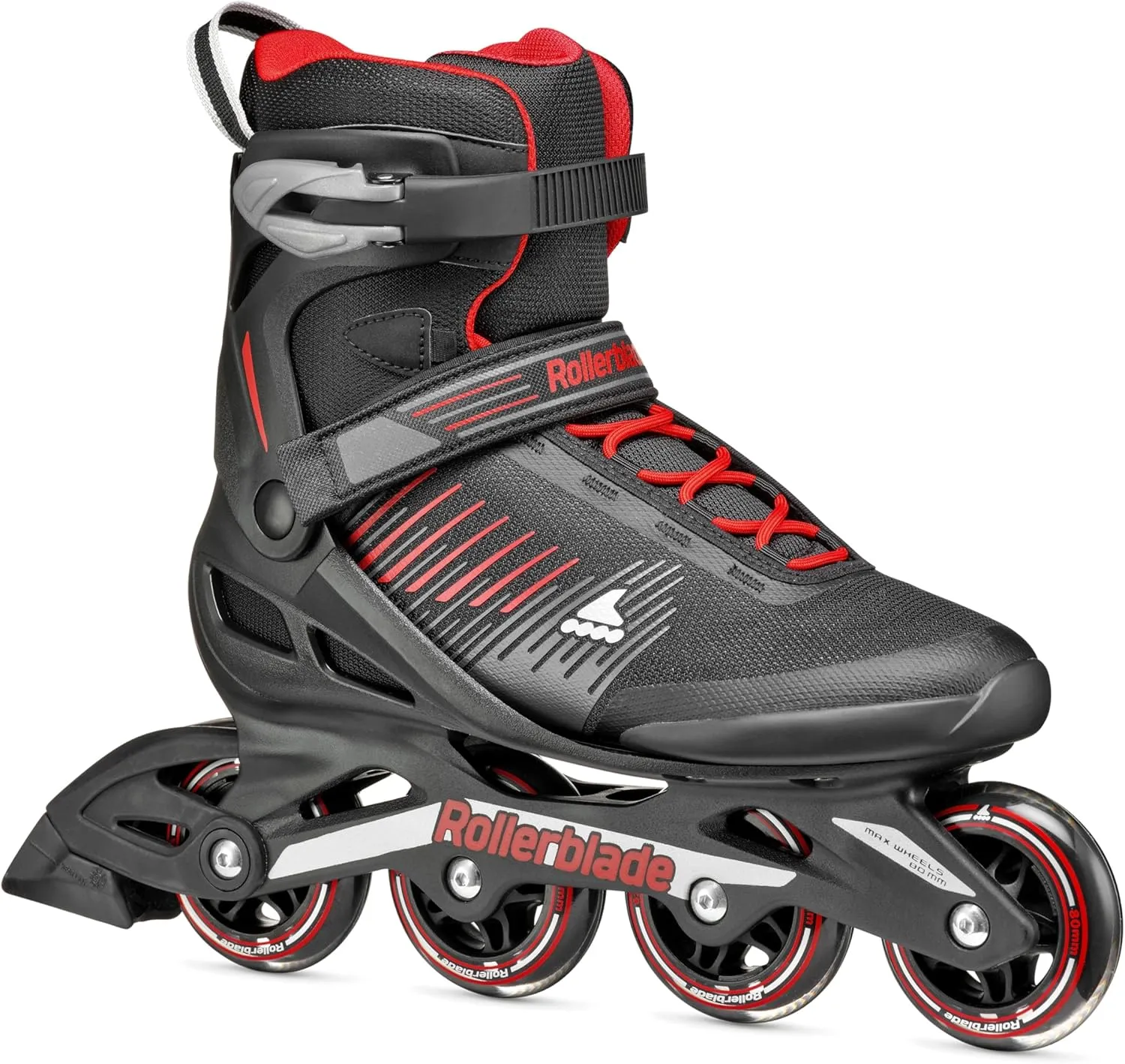Rollerblade Zetrablade Men's Adult Fitness Inline Skate, Black and Silver