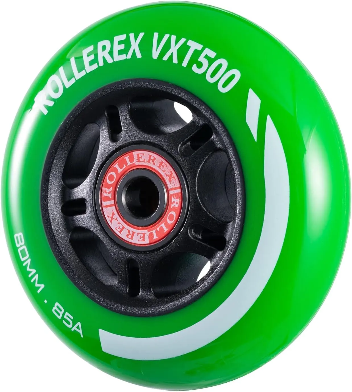 Rollerex VXT500 RipStik/Inline Skate Wheels (2-pack w/bearings, spacers and washers) (Use on Hockey Roller Blades) - Can Be Used As RipStik Caster Board Wheel Replacements