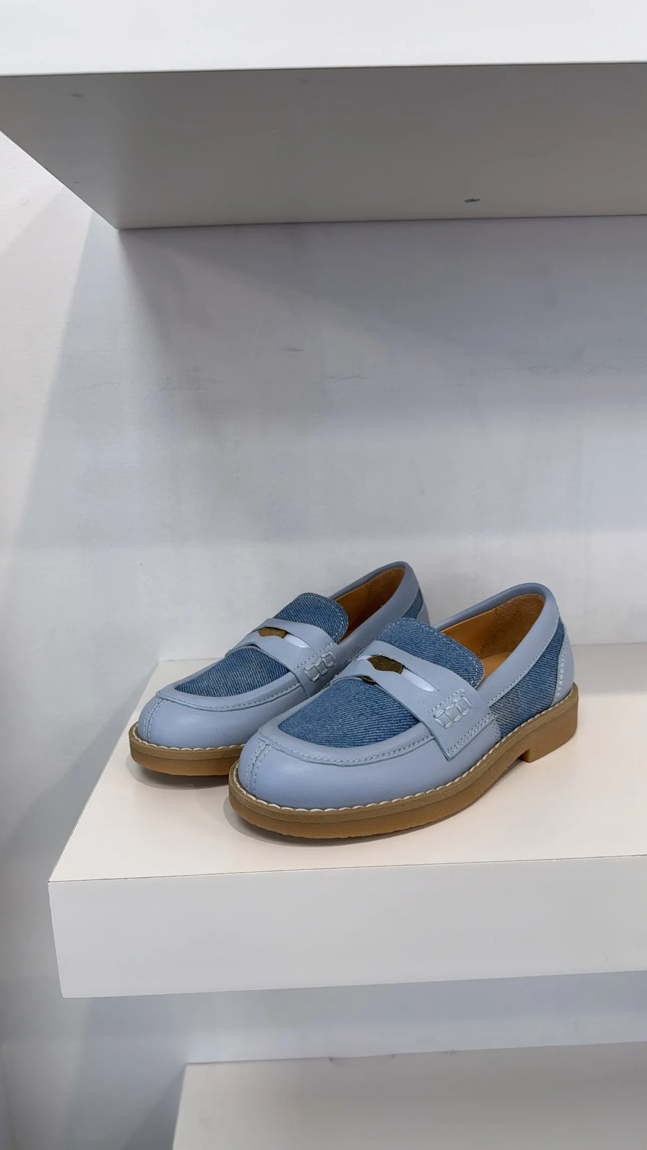 Rondinella Blue Denim Coin Penny Loafer