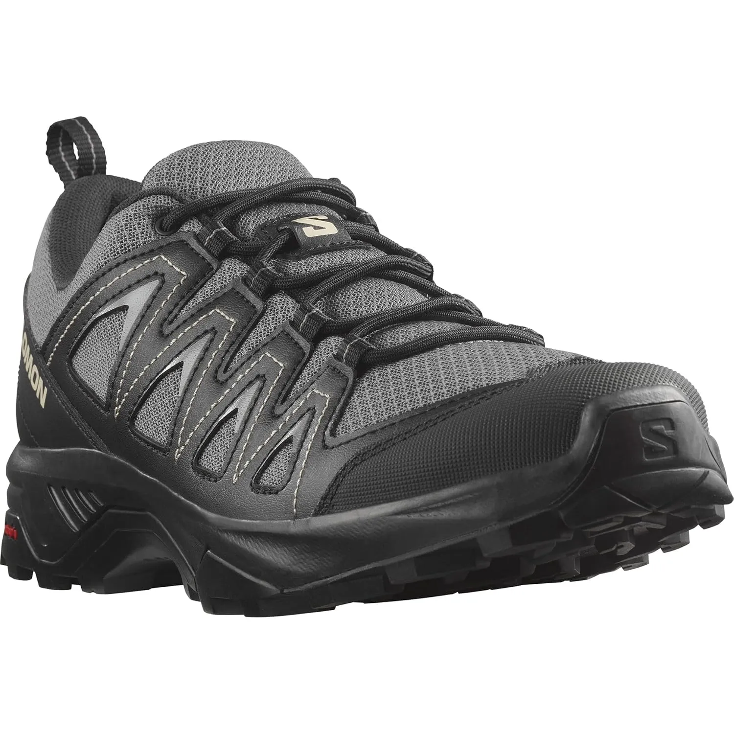 Salomon Men's X BRAZE Hiking Shoes for Men, Pewter / Black / Feather Gray,7.5