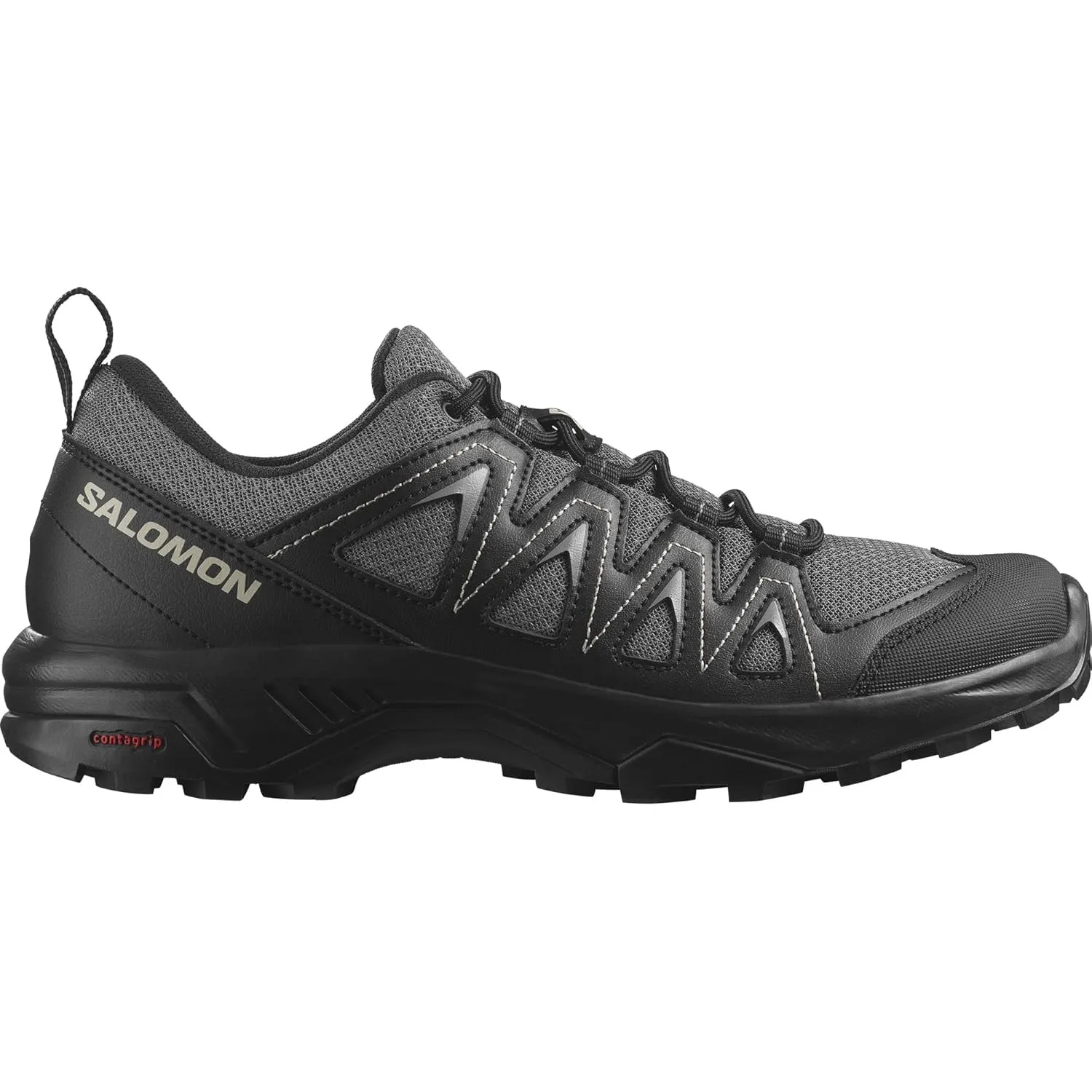 Salomon Men's X BRAZE Hiking Shoes for Men, Pewter / Black / Feather Gray,7.5