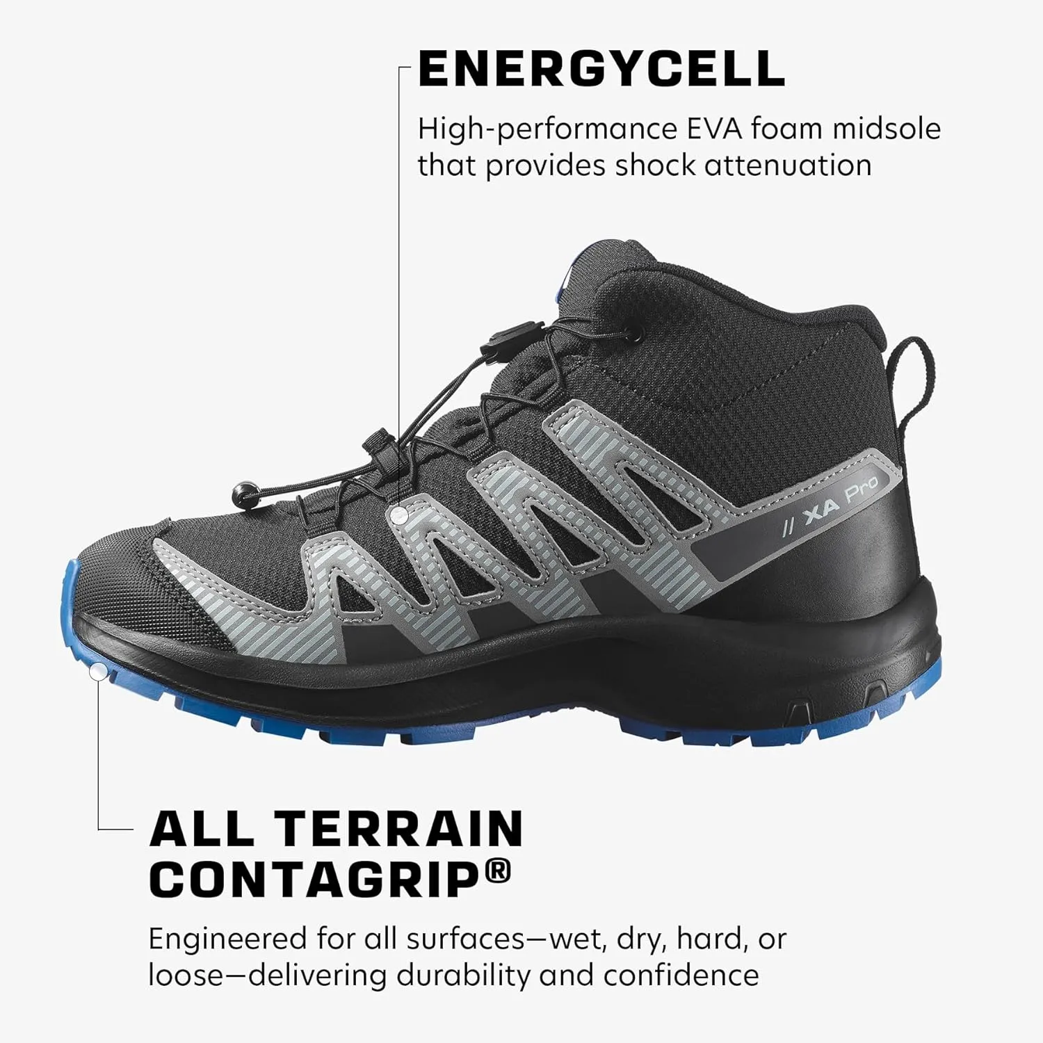 Salomon Unisex Junior’s XA Pro V8 Mid Waterproof Trail Running Shoes