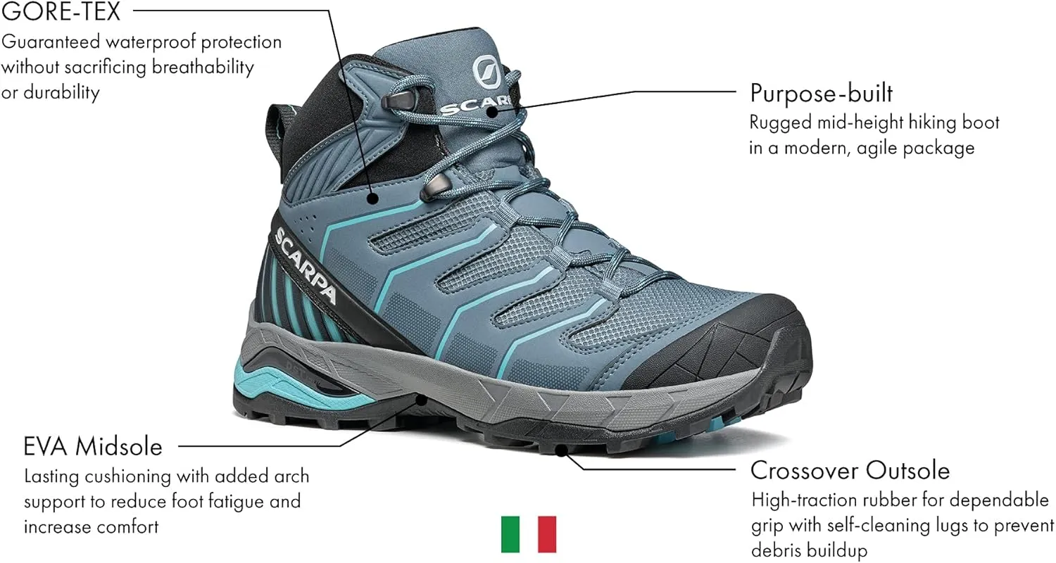 SCARPA Women's Maverick Mid GTX Waterproof Gore-Tex Lightweight Boots for Backpacking and Hiking