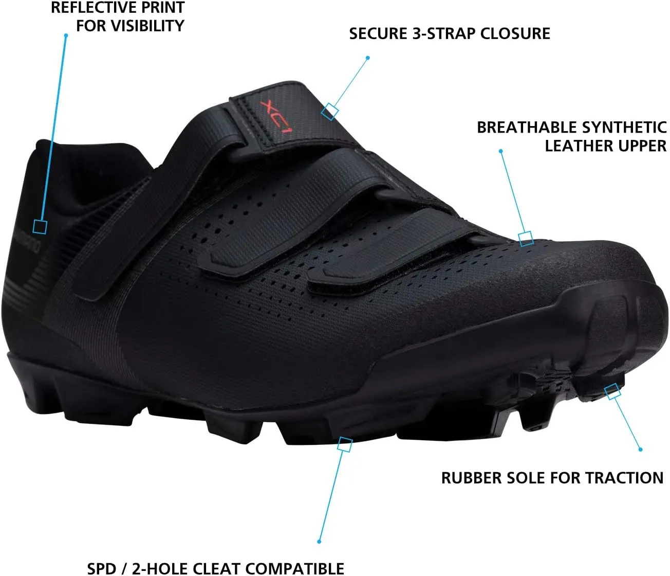 SHIMANO SH-XC100 Men's Indoor and Outdoor Cycling Performance Shoe