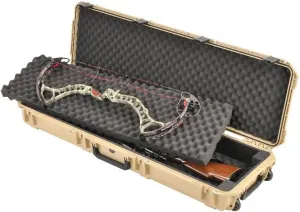 SKB iSeries Double Bow/Rifle Case, 50" Tan, Durable Waterproof Design, Secure Latches (3i-5014-DB-T)