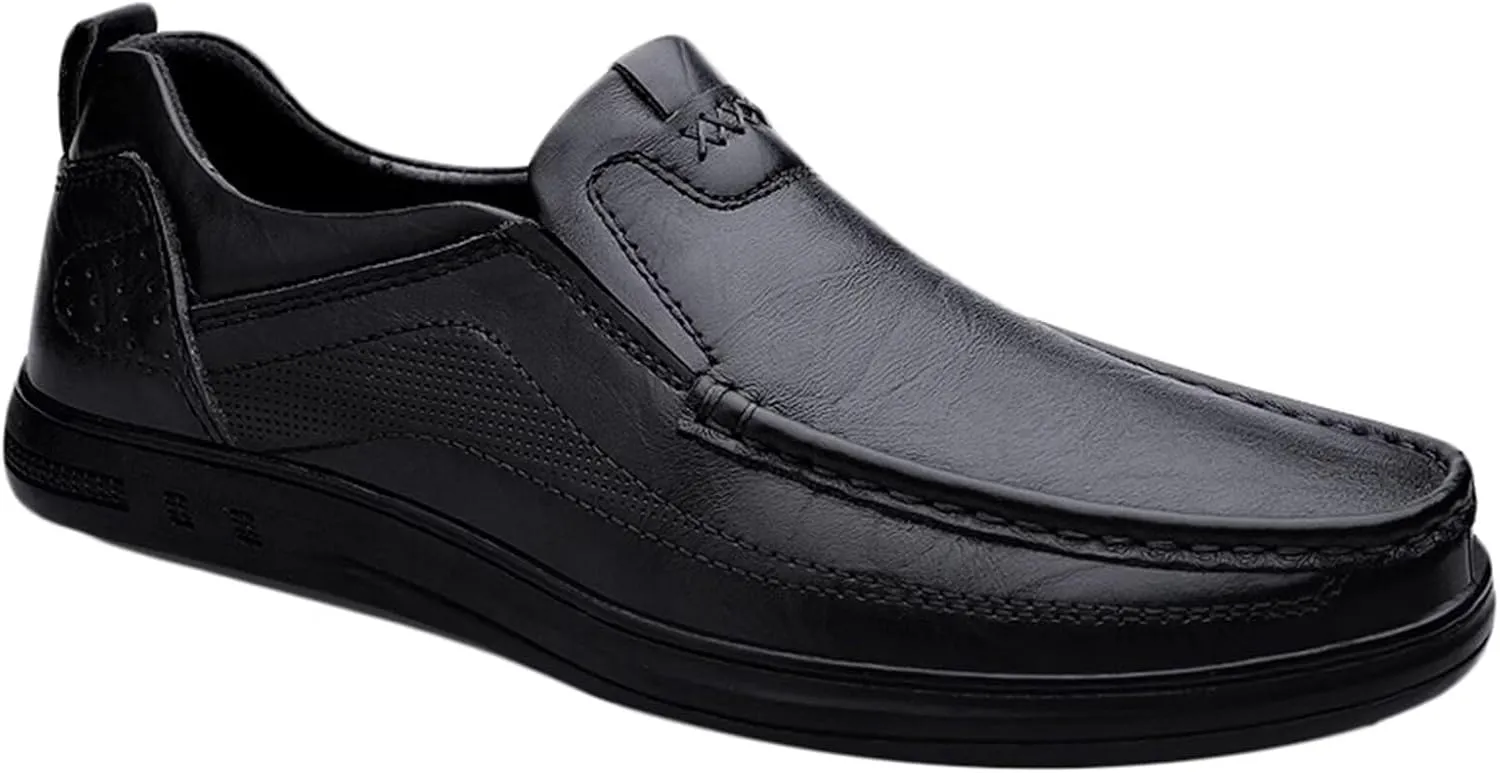 Slip-On Loafer Dress Shoes for Men Leather Walking Shoes Outdoor Work Office Shoes Hiking Shoes