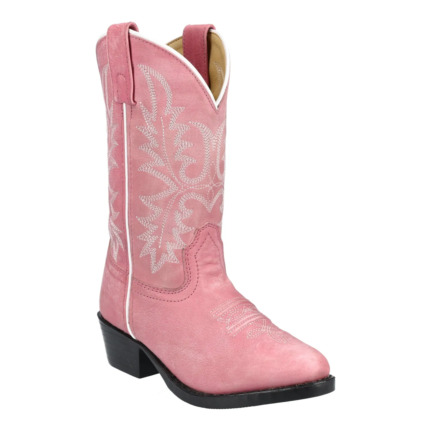 Smoky Mountain Boots Kids Girls Denver Pink Leather Cowboy Boots