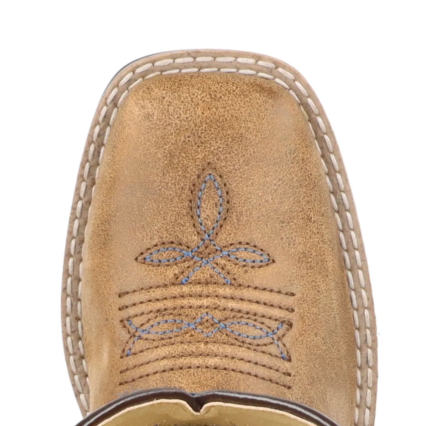 Smoky Mountain Boots Kids Unisex Cole Vintage Brown/Blue Leather Cowboy Boots